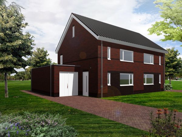 Impressie 2 onder 1 kap woning | architect Steenwijkerland