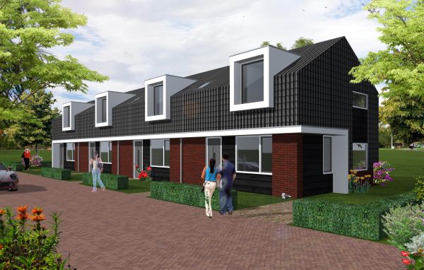 Eigentijdse rijwoningen - door ingenieursbureau / tekenbureau B&V Bouwmeesters