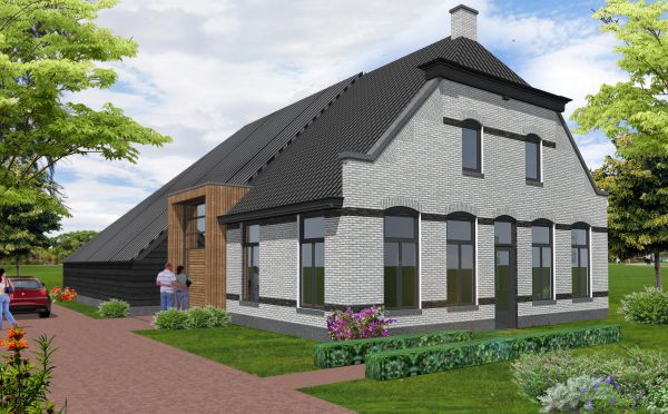 Grootschalig verbouw klassieke woonboerderij Door architect B&V Bouwmeesters werkend in Emmeloord
