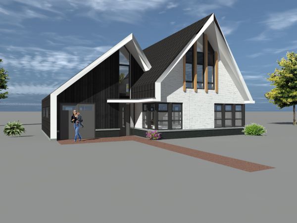 Moderne abstracte villa te Giethoorn