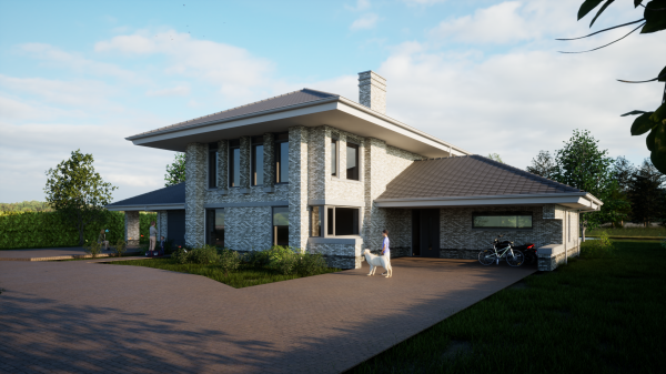 Nieubouw Frank LIoyd Wright villa te Steenwijk